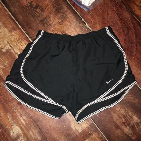 Nike Pants - Nike Black & White Checkered Running Shorts Size S